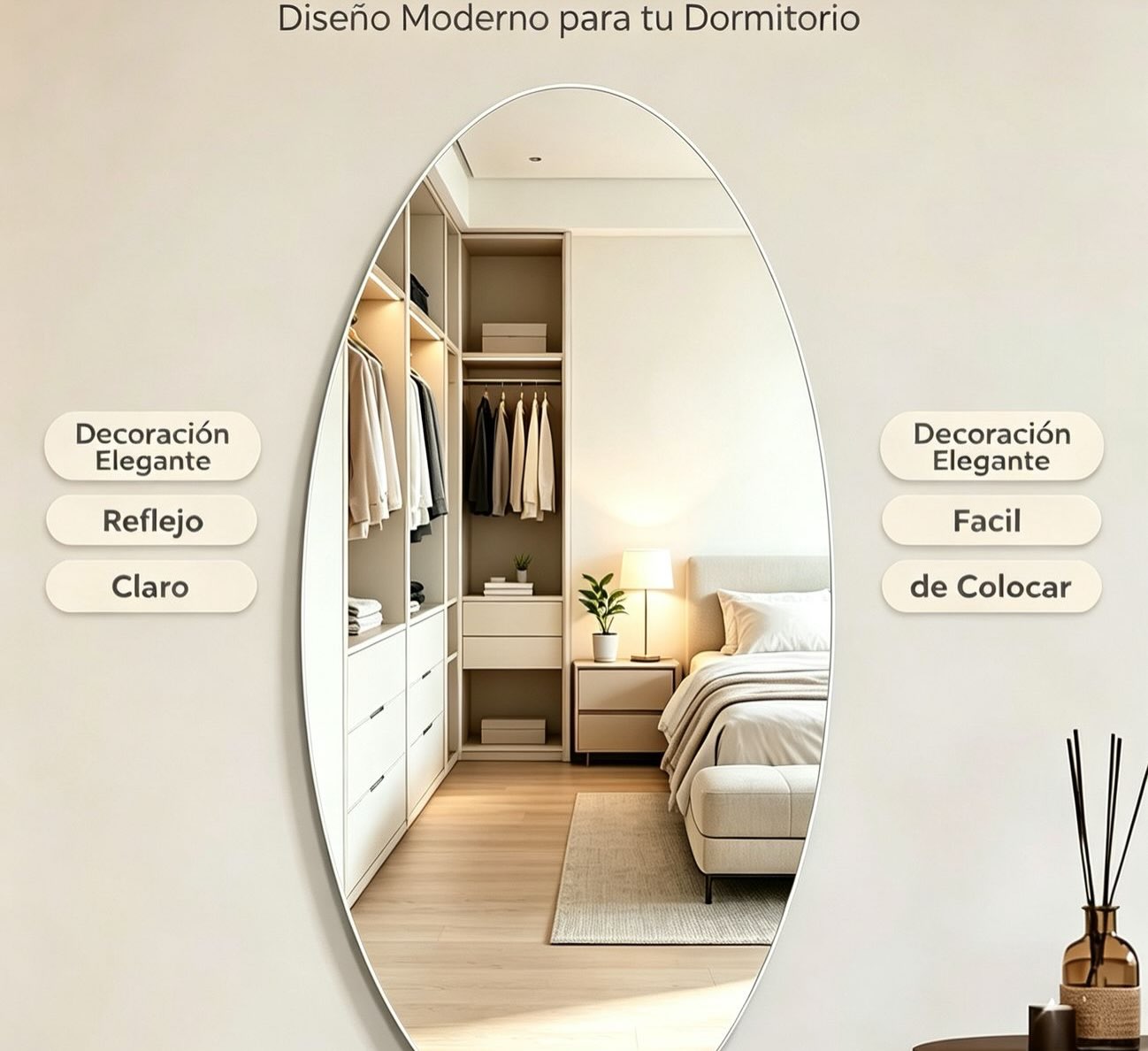 Espejo decorativo adhesivo 40 × 120 cm