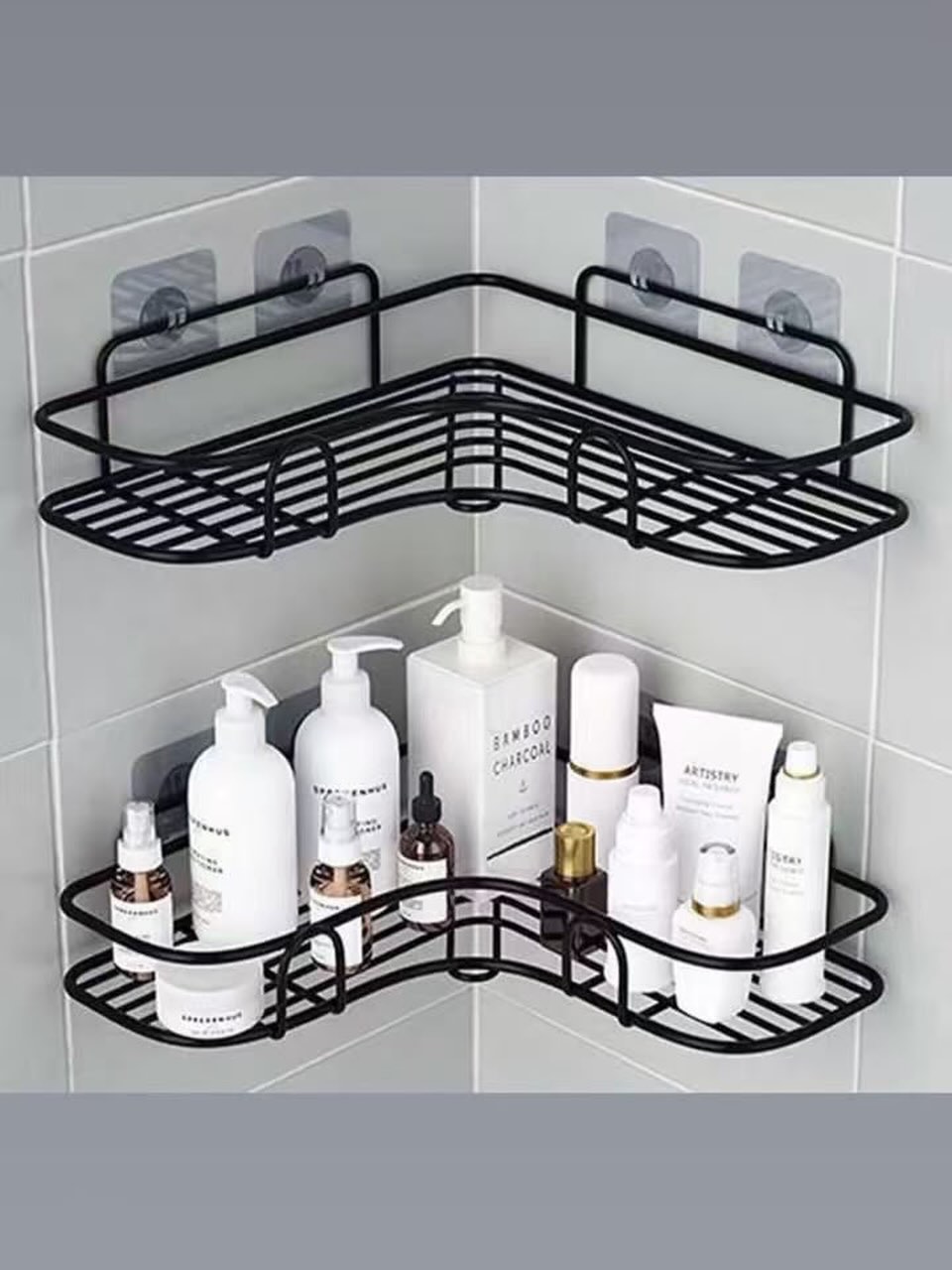 Esquinero metálico de baño