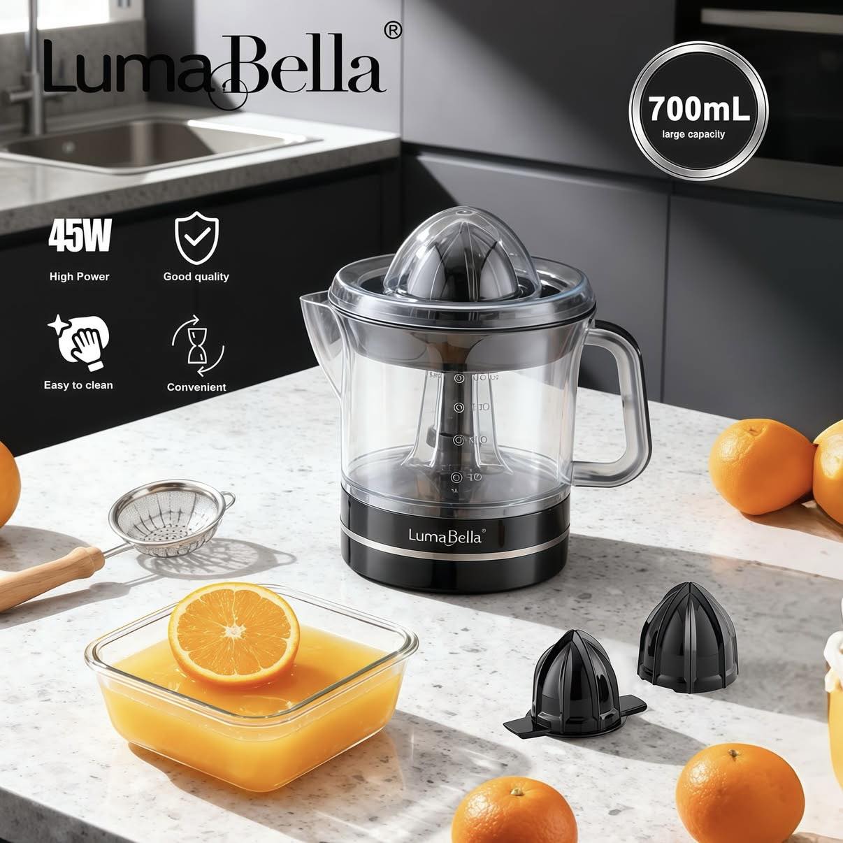 Exprimidor eléctrico de cítricos de 700 ml