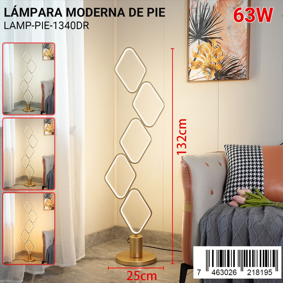 Lámpara LED moderna de piso
