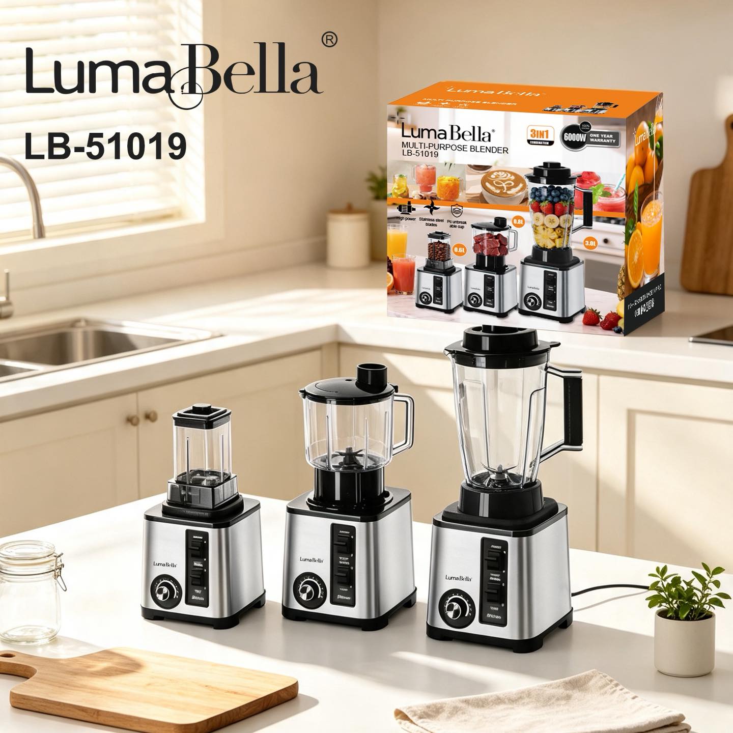Licuadora 3 en 1