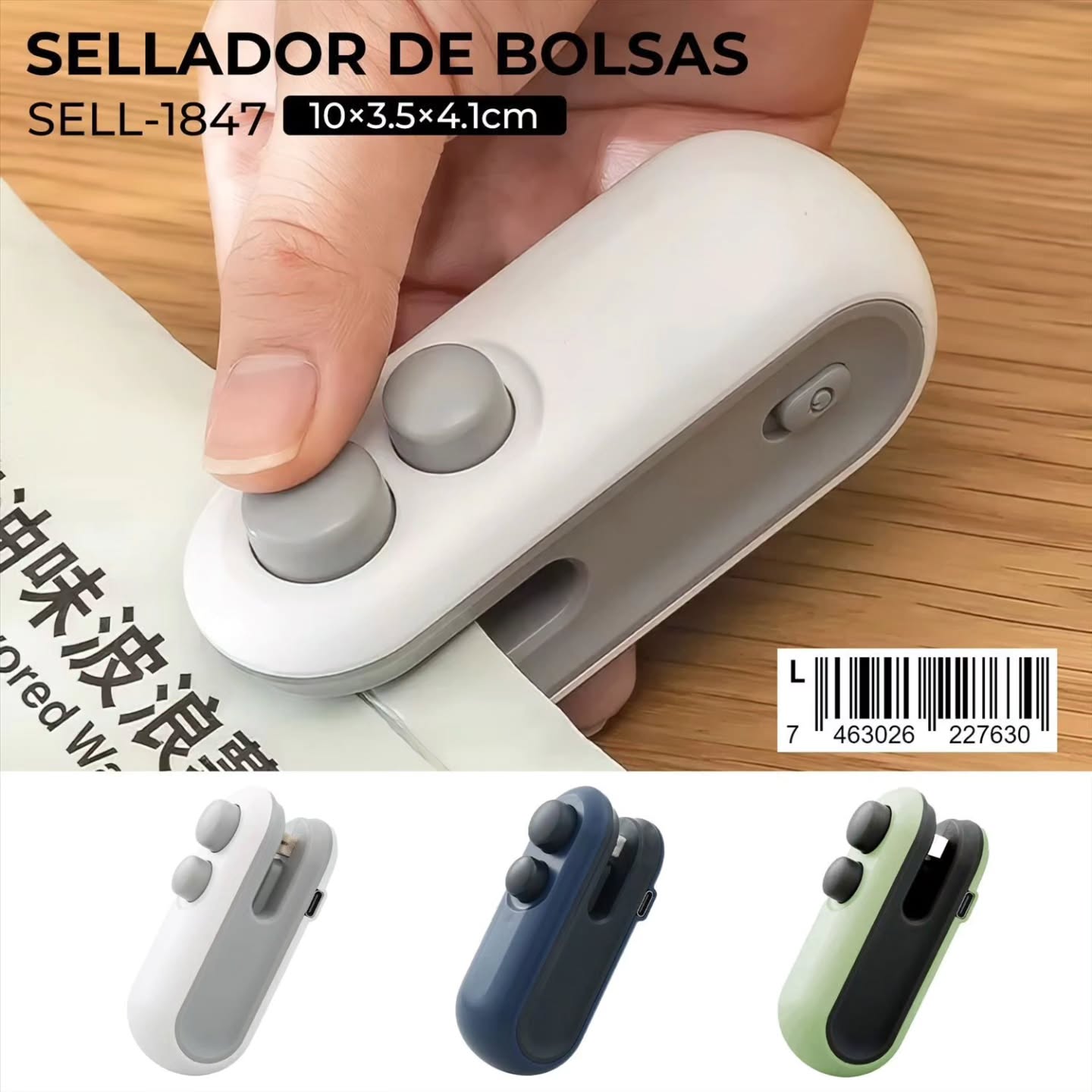 Sellador portátil de bolsas