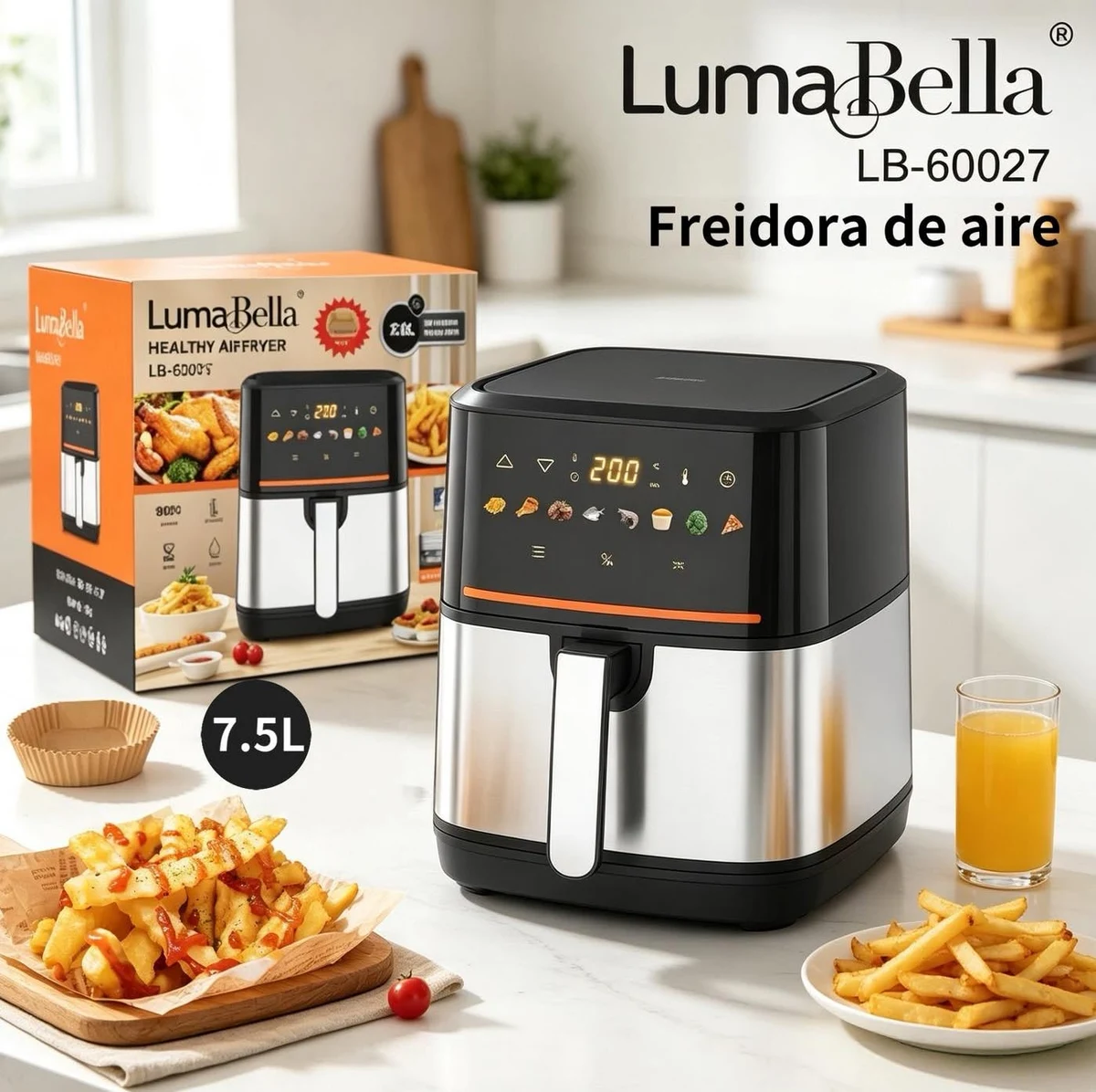 Freidora de aire LumaBella 7.5 L
