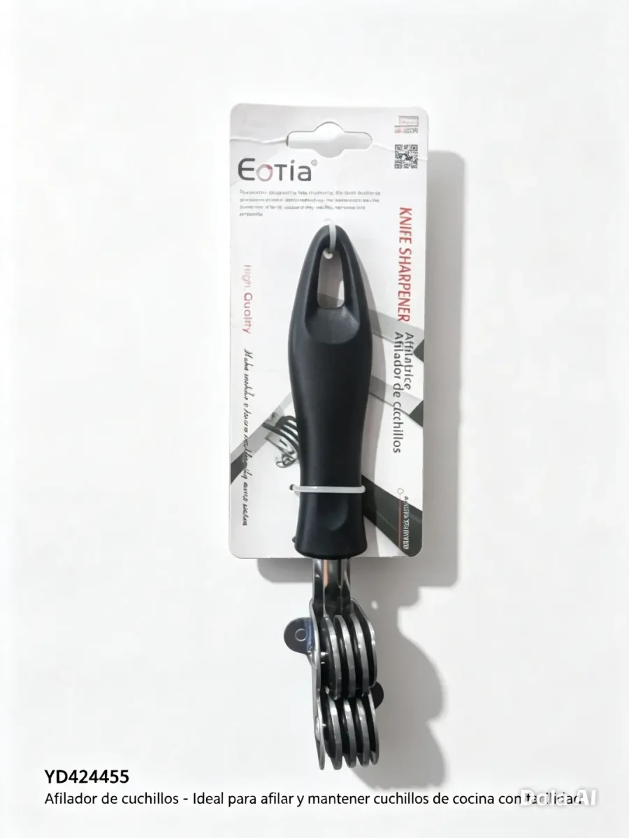 Afilador de cuchillos de rodillos con mango