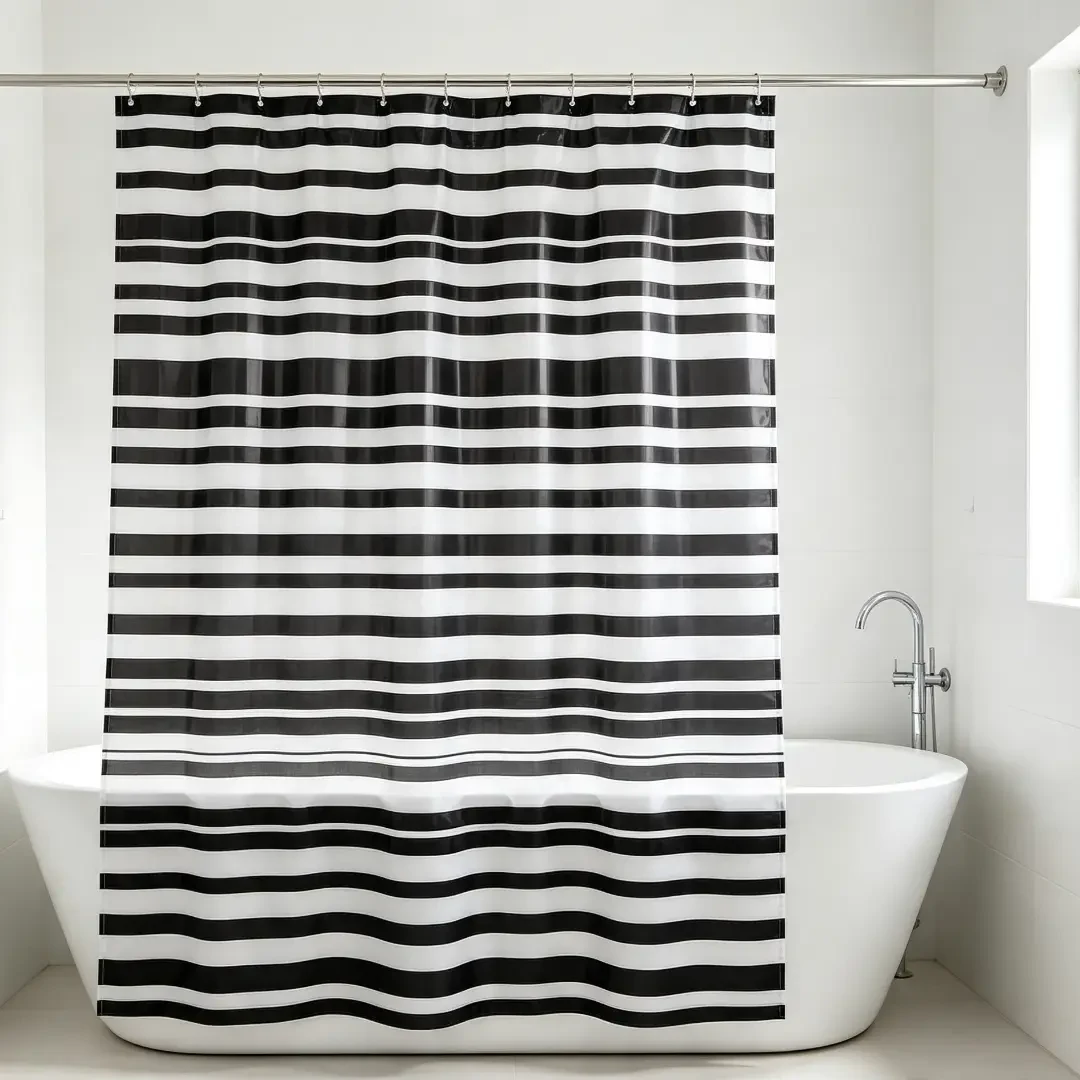 Cortina de bano estampada de 180 x 180 cm