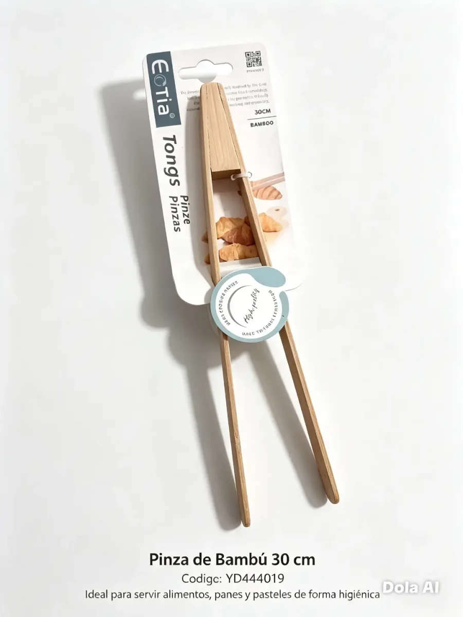 Pinza de bambu para cocina de 30 cm