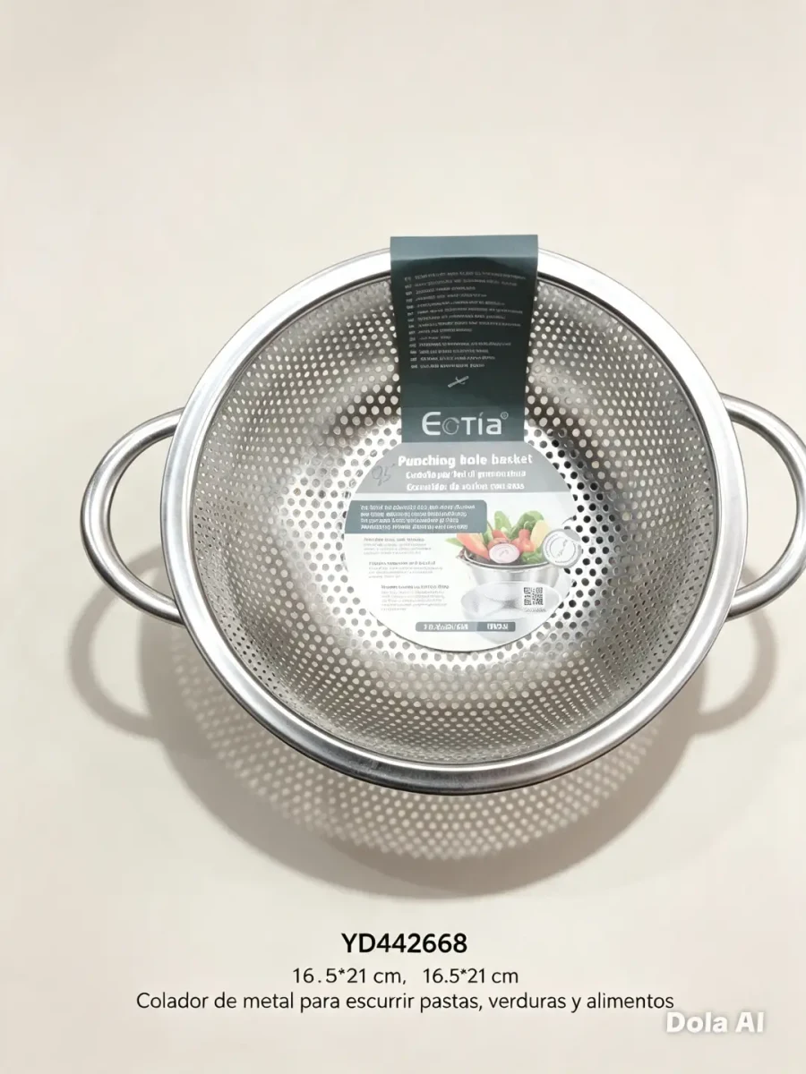 Colador metalico con dos asas