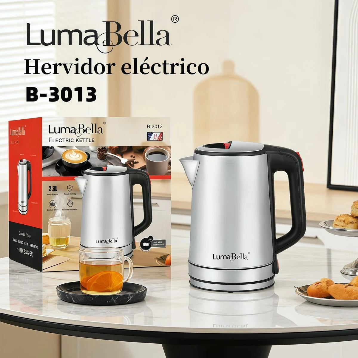 Hervidor electrico LumaBella B-3013 de 2.3 litros