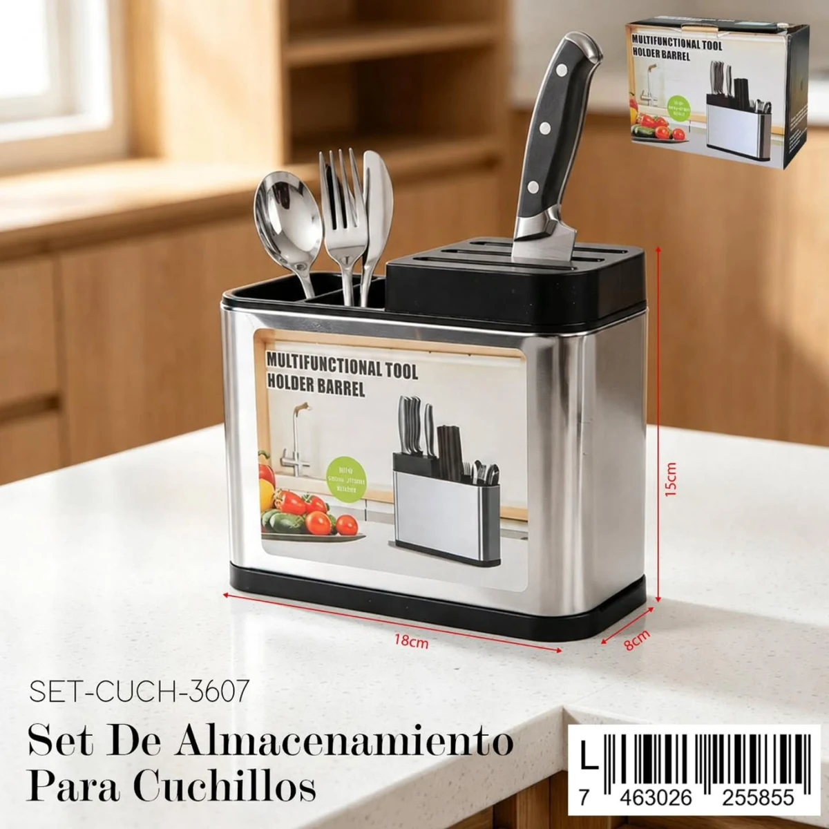 Organizador para cuchillos y utensilios 18 cm