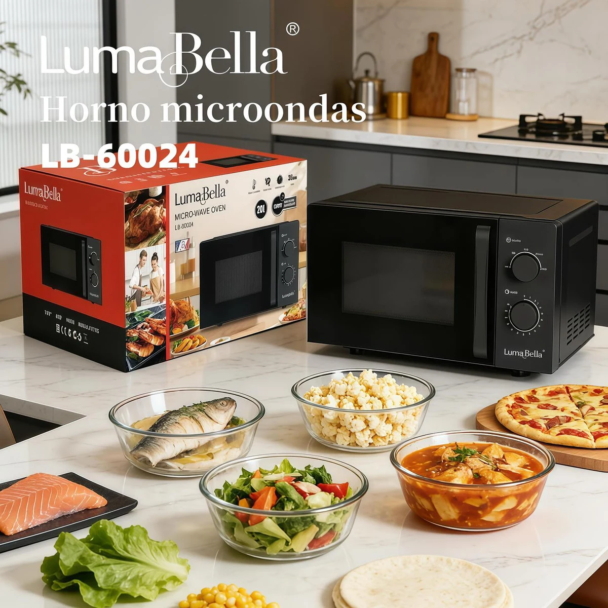 Microondas LumaBella de 20 litros