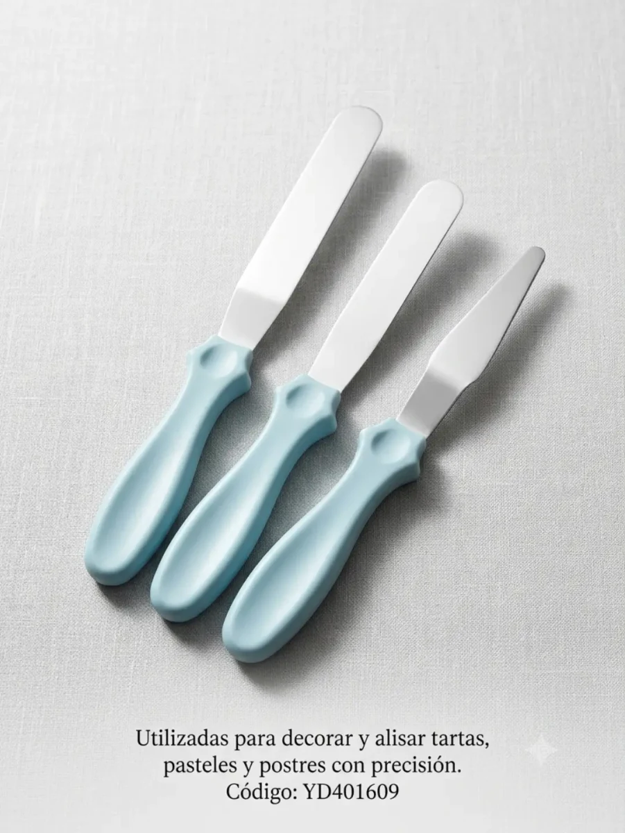 Juego de tres paletas para decorar pasteles