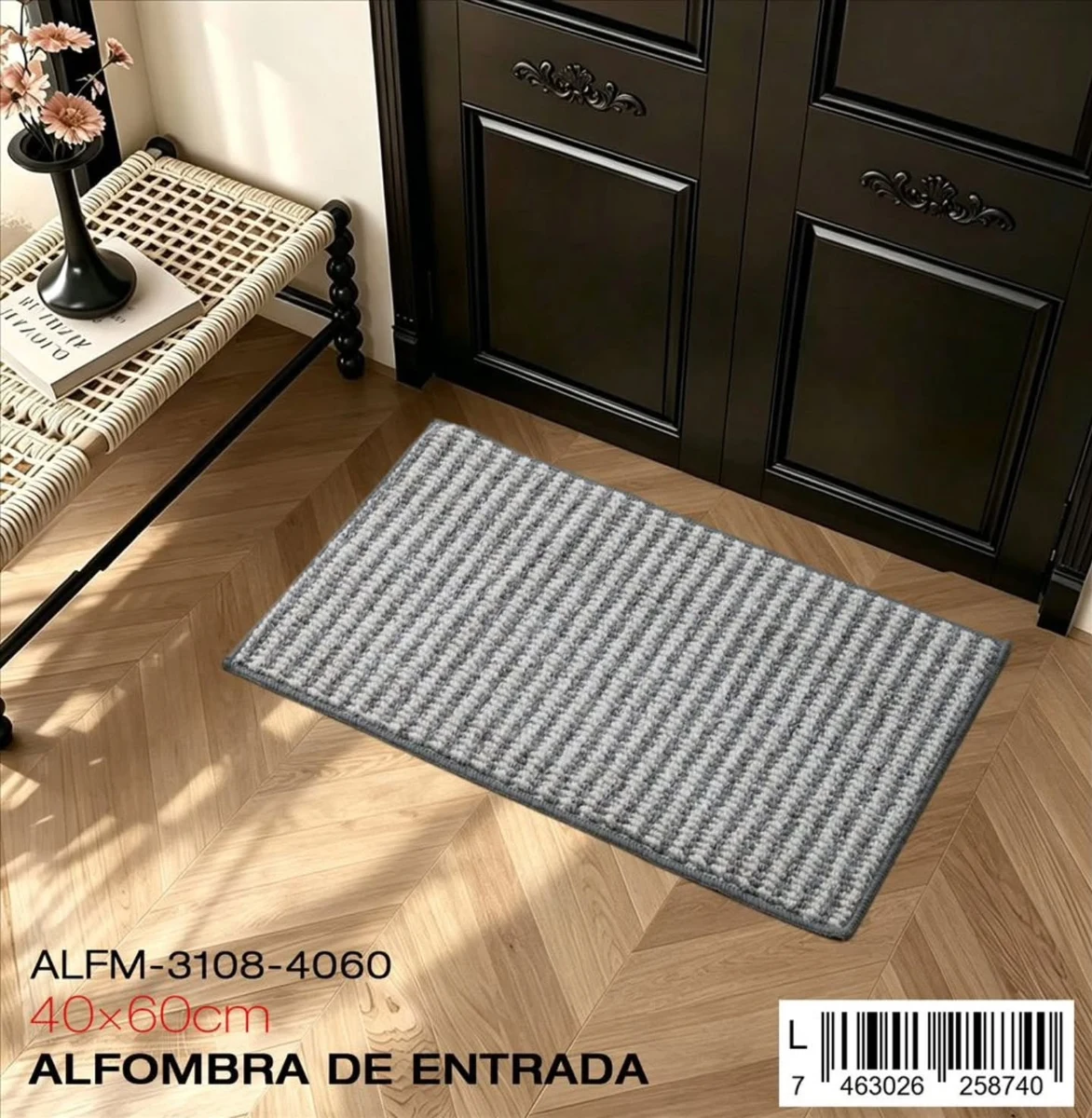 Alfombra de entrada texturizada de 40 x 60 cm