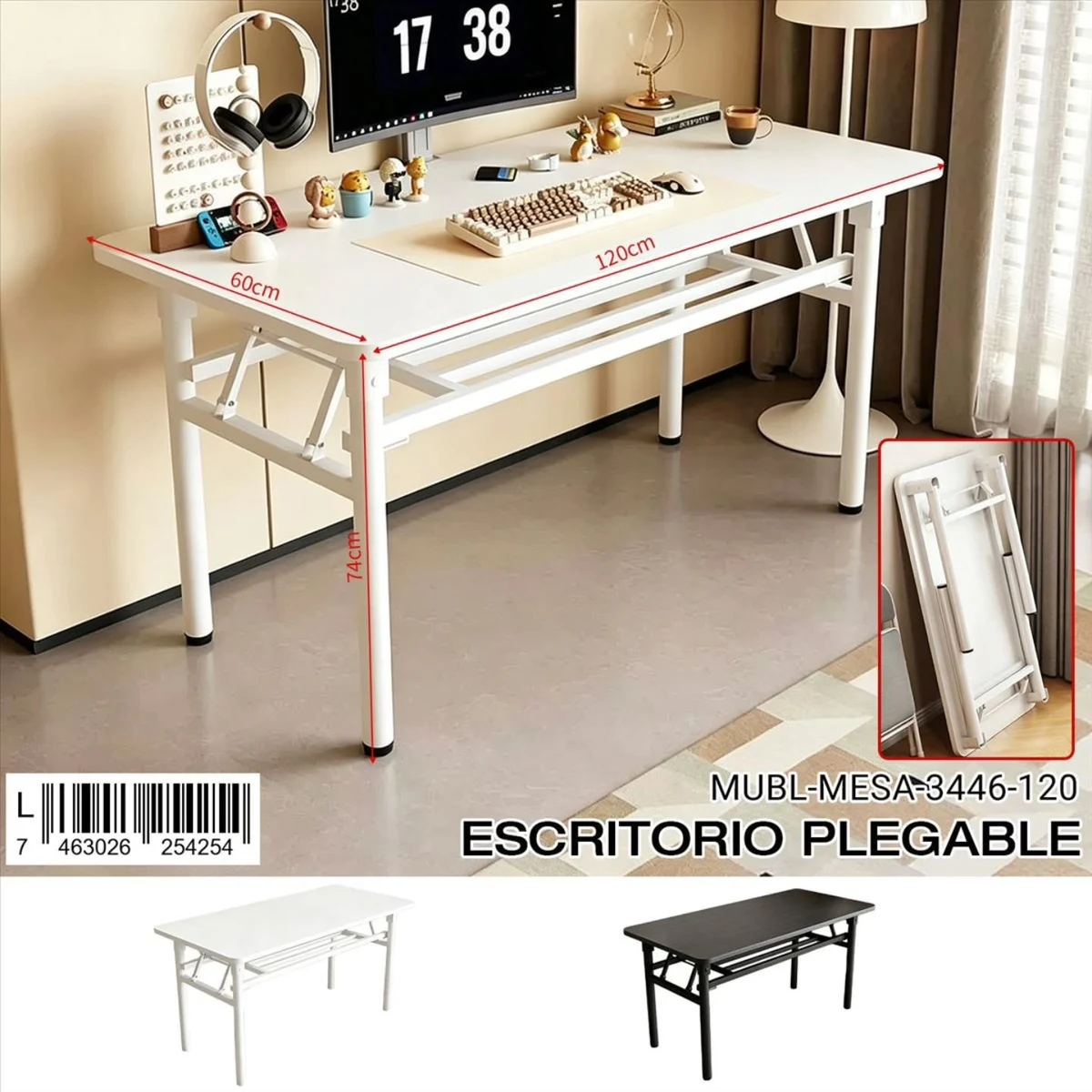 Escritorio plegable de 120 cm