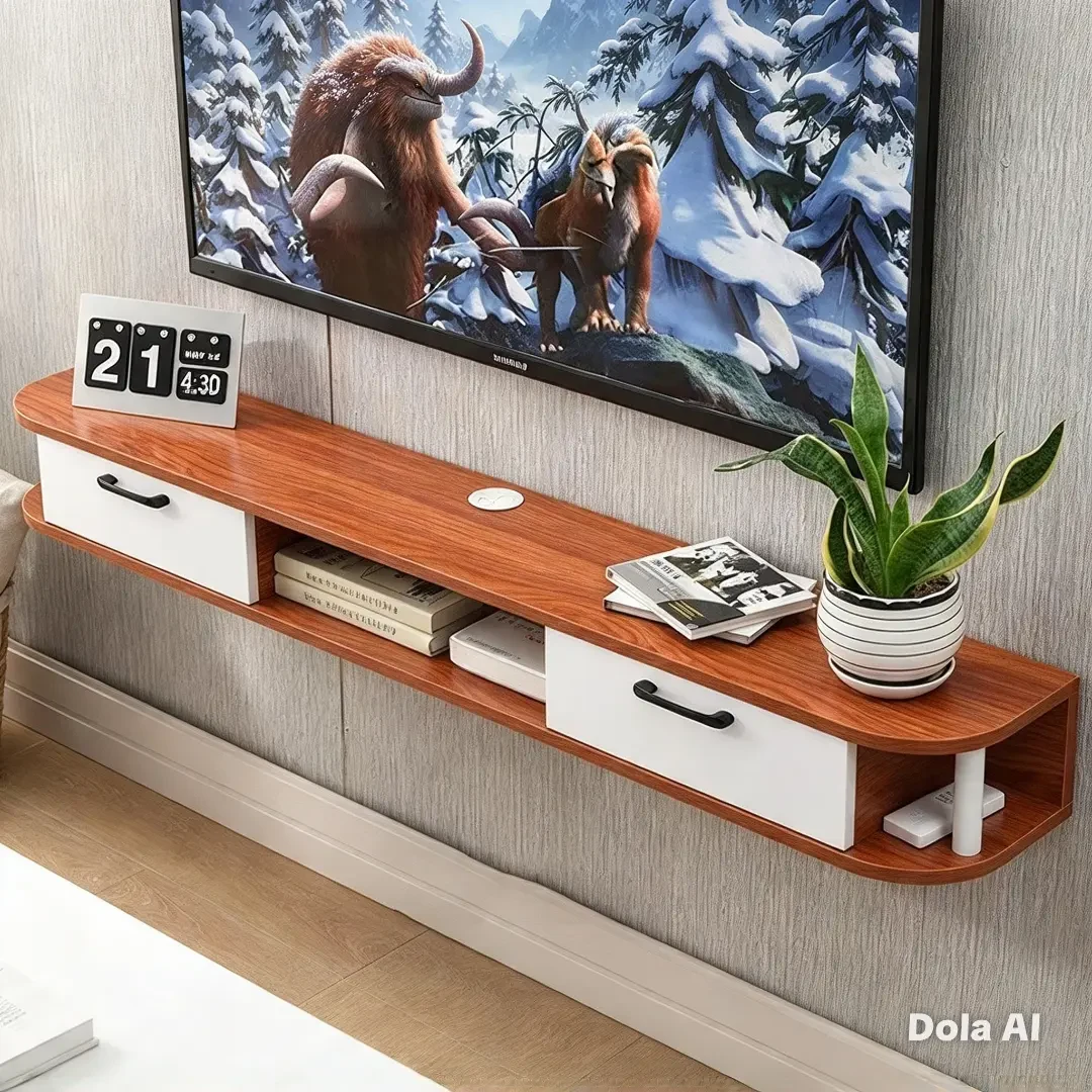 Mueble flotante para TV 170 cm con espacio central