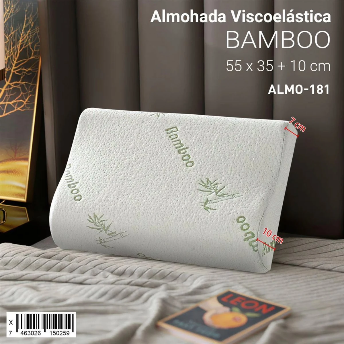 Almohada viscoelastica Bamboo 55 cm