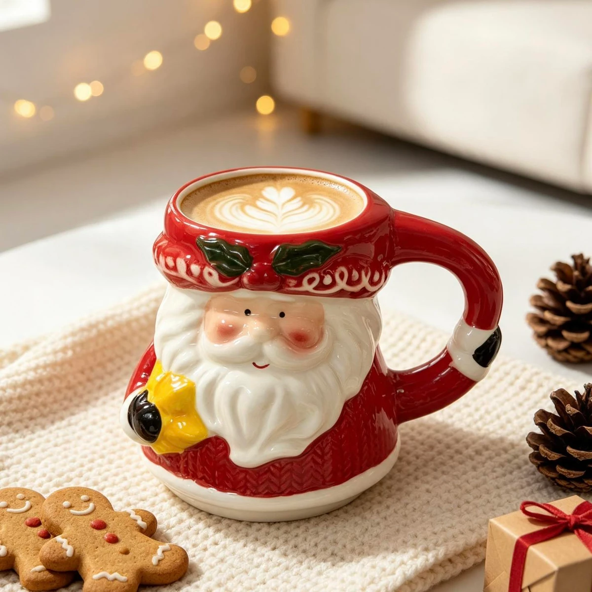 Taza navidena de personajes